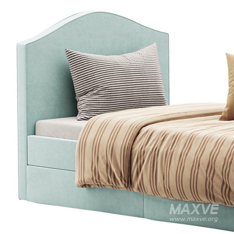 Upholstered bed frame Kilanda light beige Luroy Standard Single - Image 12