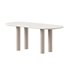 Pine Solid Wood Oval White Dining Table - Thumbnail 1