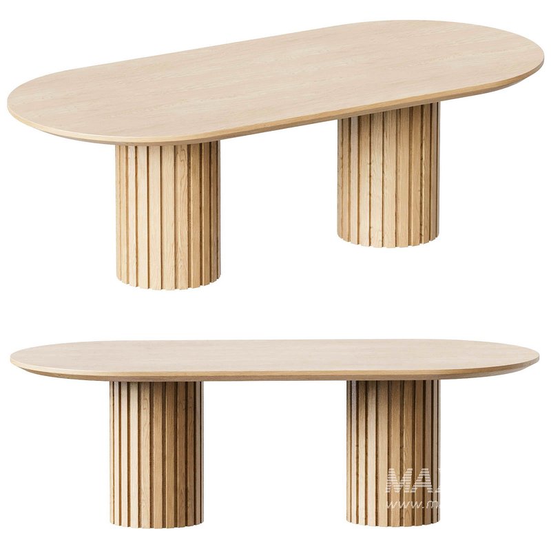 Oval Dining Table in Oak - Image 5