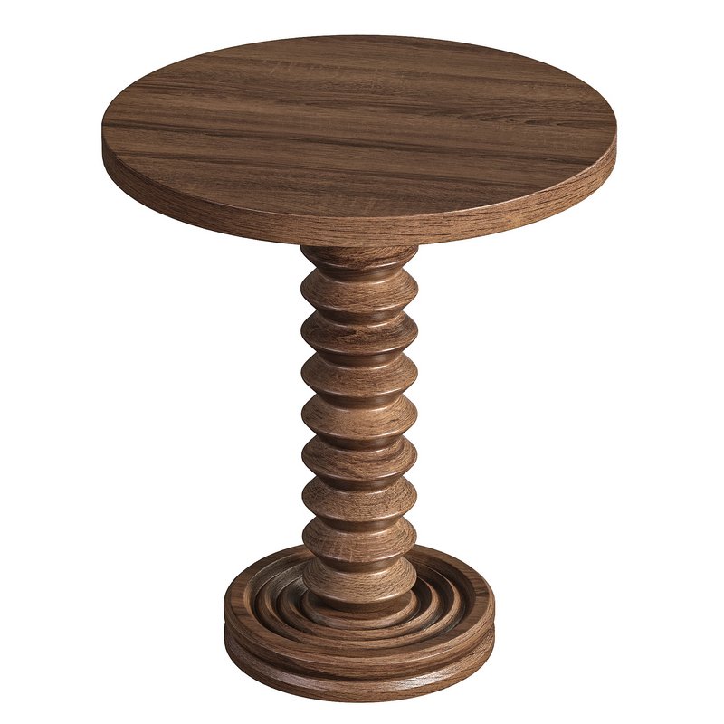 French Wood Side Table - Image 2