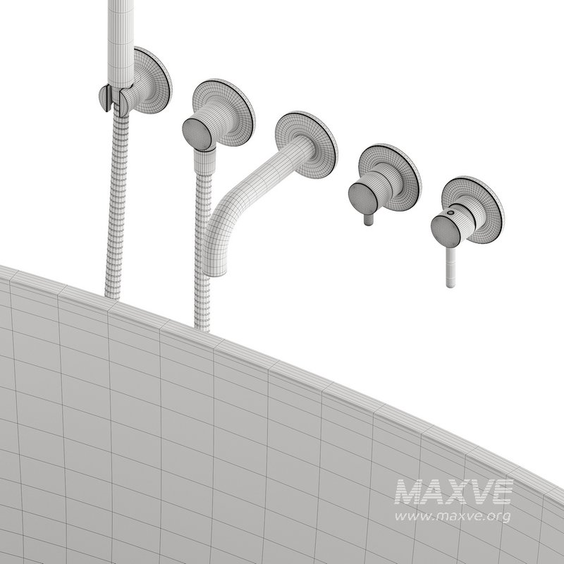 Y 5-Hole Bath Mixer and Shell Wanna by OMNIRES - Image 7