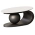 Oval White Coffee Table Low Furniture For Home - Thumbnail 6