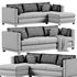 Pacific Wood Bench Chaise Sofa - Thumbnail 4