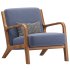 Hertford Upholstered Linen Blend Accent Chair - Thumbnail 3