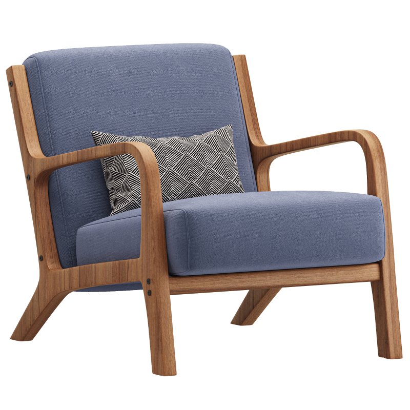 Hertford Upholstered Linen Blend Accent Chair - Image 3