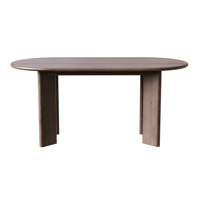 Oval Wood Dining Table - Image 1