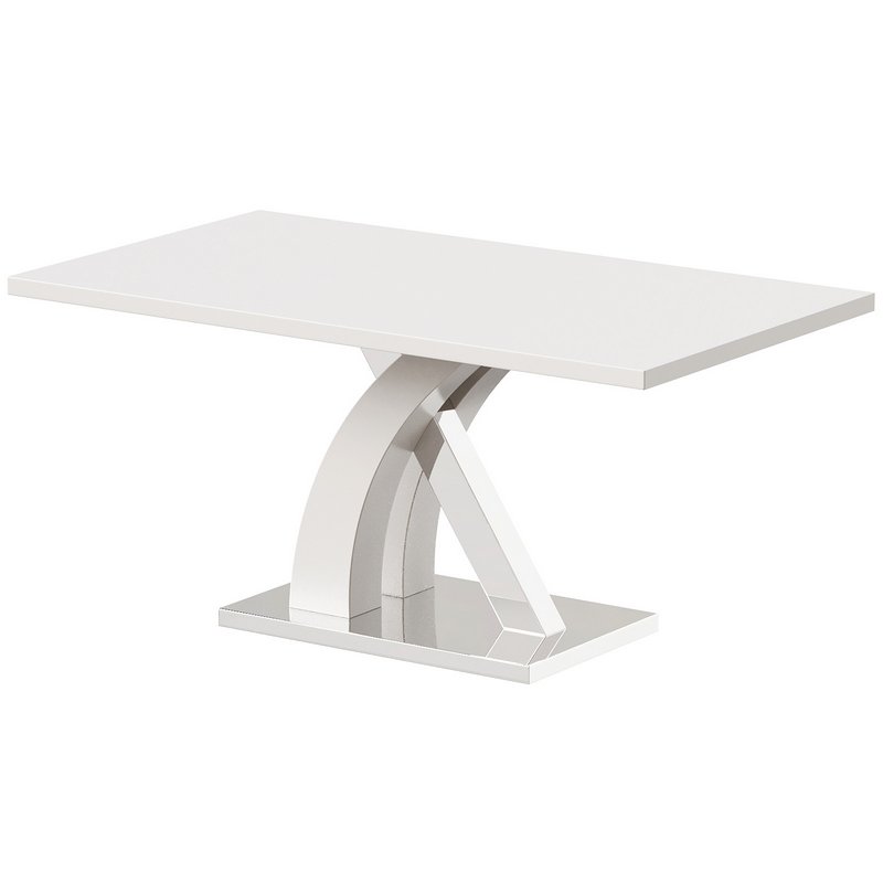 White High Gloss Dining Table - Image 6