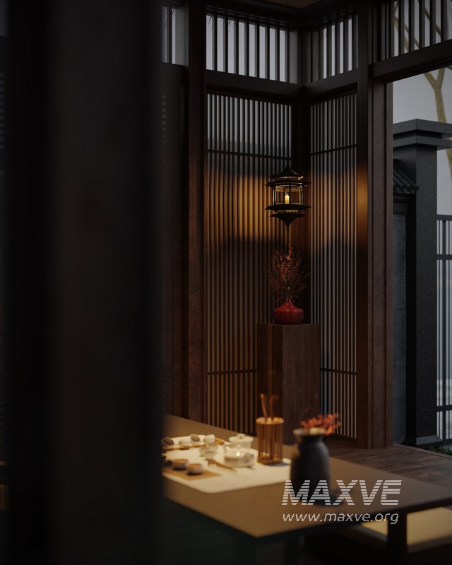 chinese courtyard tea room - Image 7