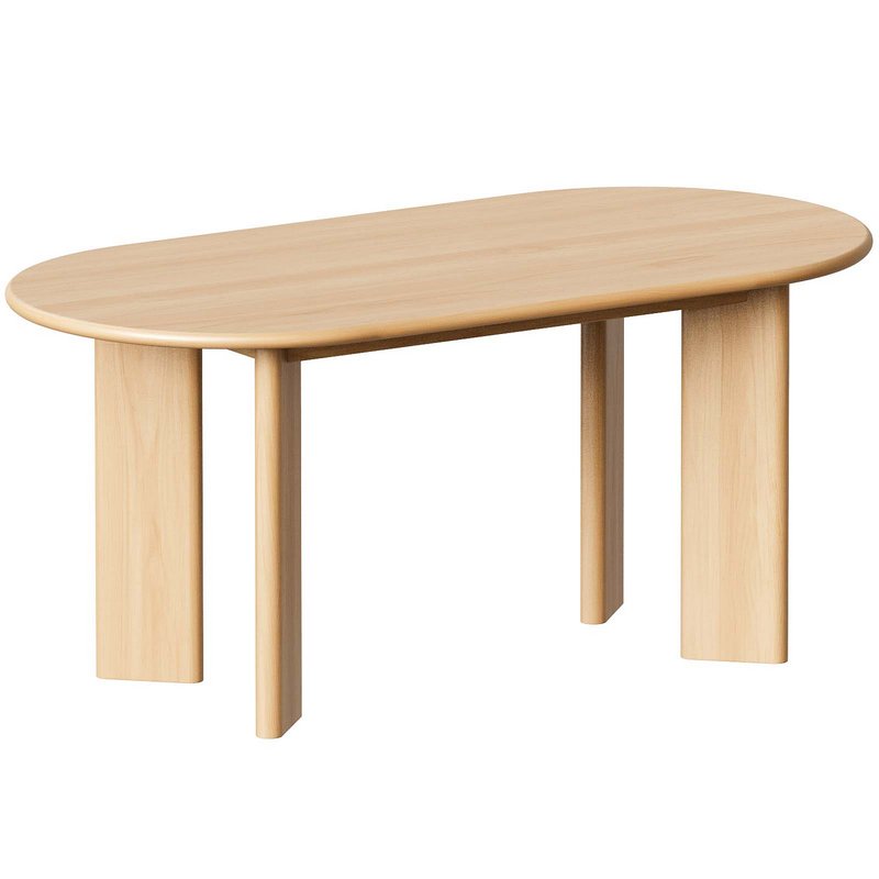 Oval Wood Dining Table - Image 1