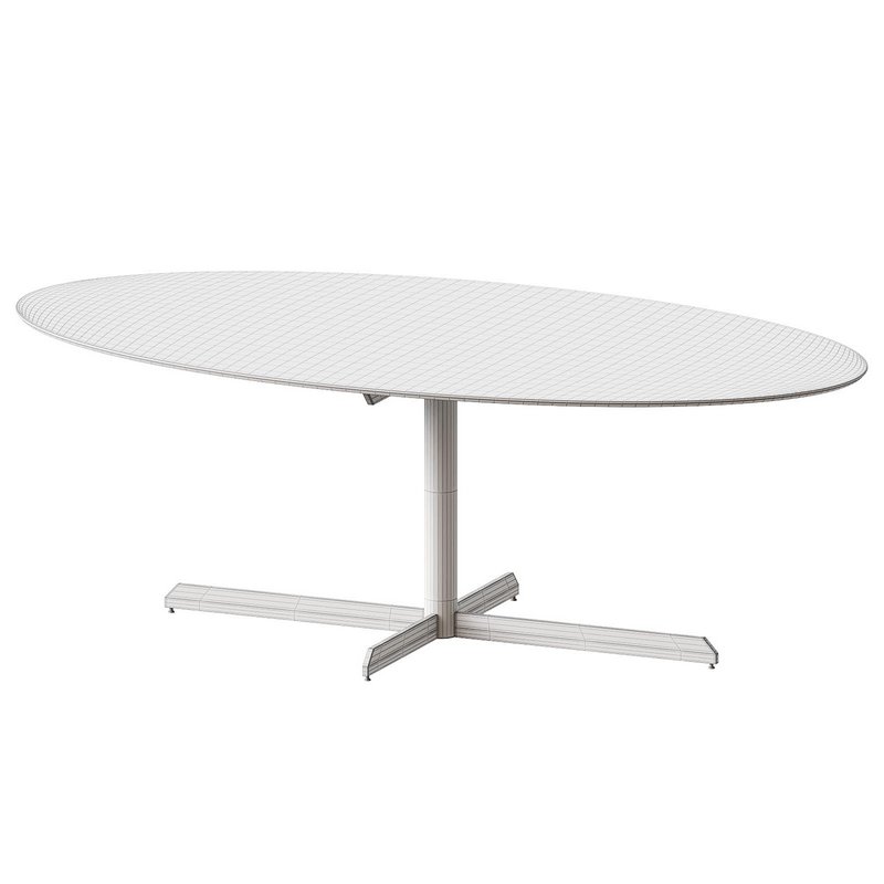 Oval glass dining table - Image 2