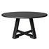Uttermost Gidran Round Wood Rich Charcoal Black Dining Table - Thumbnail 3