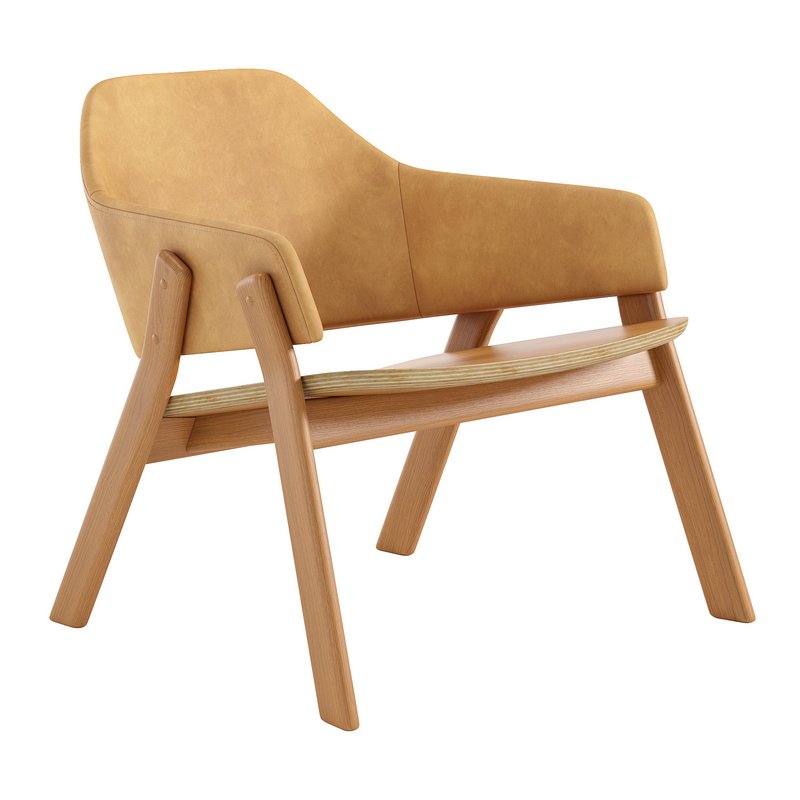 Clutch Leather Lounge Chair - Image 1