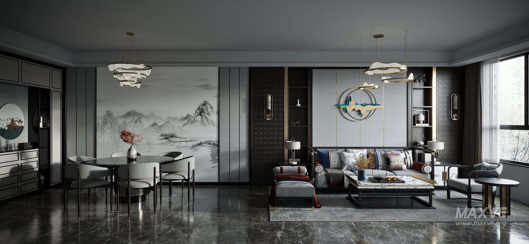 Chinese Living Room Dining Room - Image 8