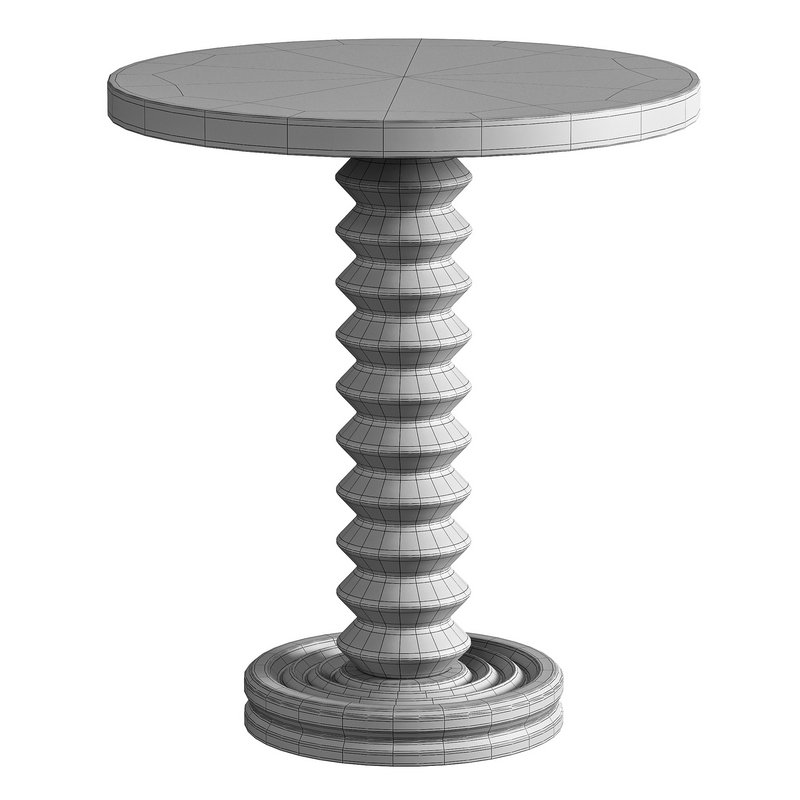 French Wood Side Table - Image 1