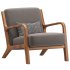 Hertford Upholstered Linen Blend Accent Chair - Thumbnail 2