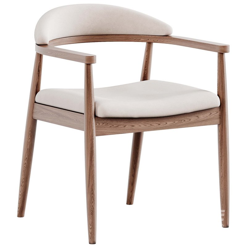 Modrest Cohen Walnut Dining Chair - Image 3