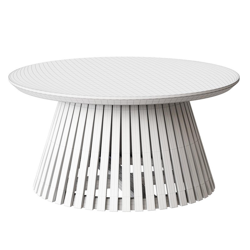 Buley Round Slatted Coffee Table - Image 1