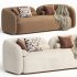 Scandinavian style velvet sofa - Thumbnail 2