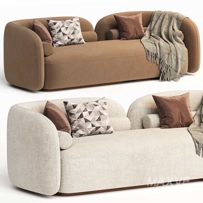 Scandinavian style velvet sofa - Image 2