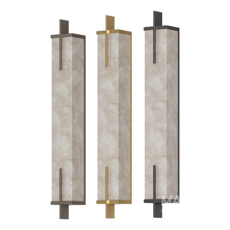 Modern Luxury Full Copper Marble Rectangle LED Wall Sconce - Image 4