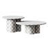 Marble coffee table set Mozo – Light oak - Thumbnail 2
