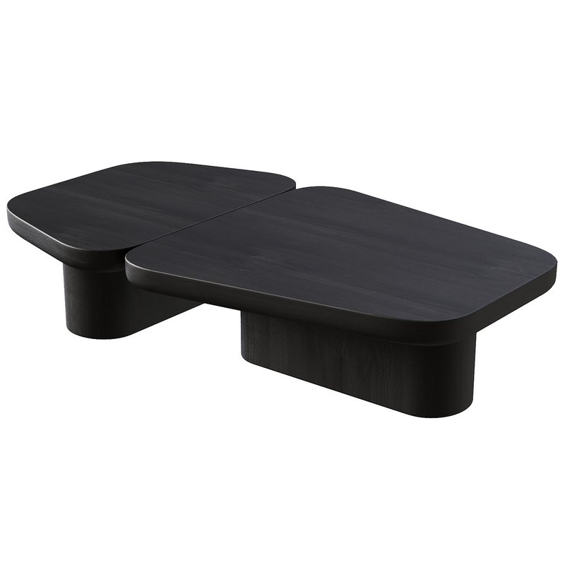 Pangea Contemporary Monolithic Coffee Table in Wood - Image 1
