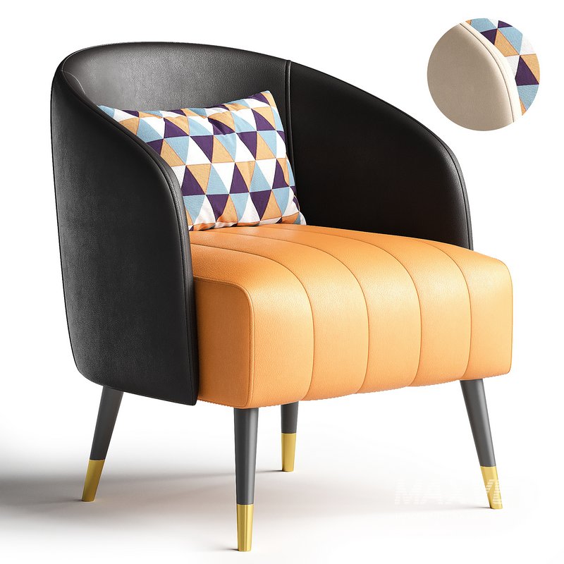 Microfiber Leather Slipper Chair - Image 1