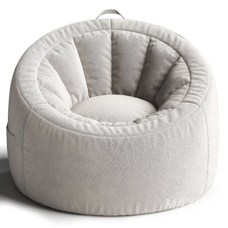 Your Zone Bean Bag Lounge Chair with Pocket - Image 4