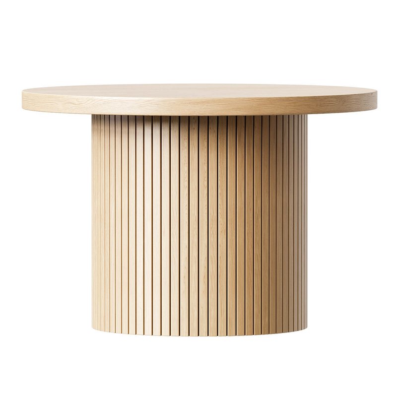 Charleily Pedestal Wood Round Coffee Table - Image 3