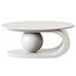Oval White Coffee Table Low Furniture For Home - Thumbnail 3