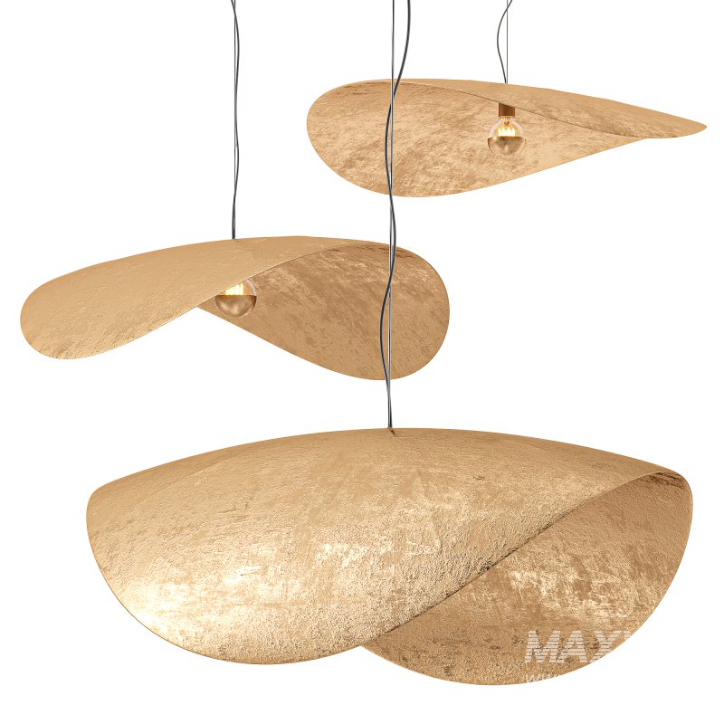 Gervasoni Brass Pendant 3 shapes - Image 1