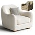 BACIO CREAM BOUCLE LOUNGE CHAIR - Thumbnail 1