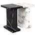 I Beam Black Marble Side Table - Thumbnail 1
