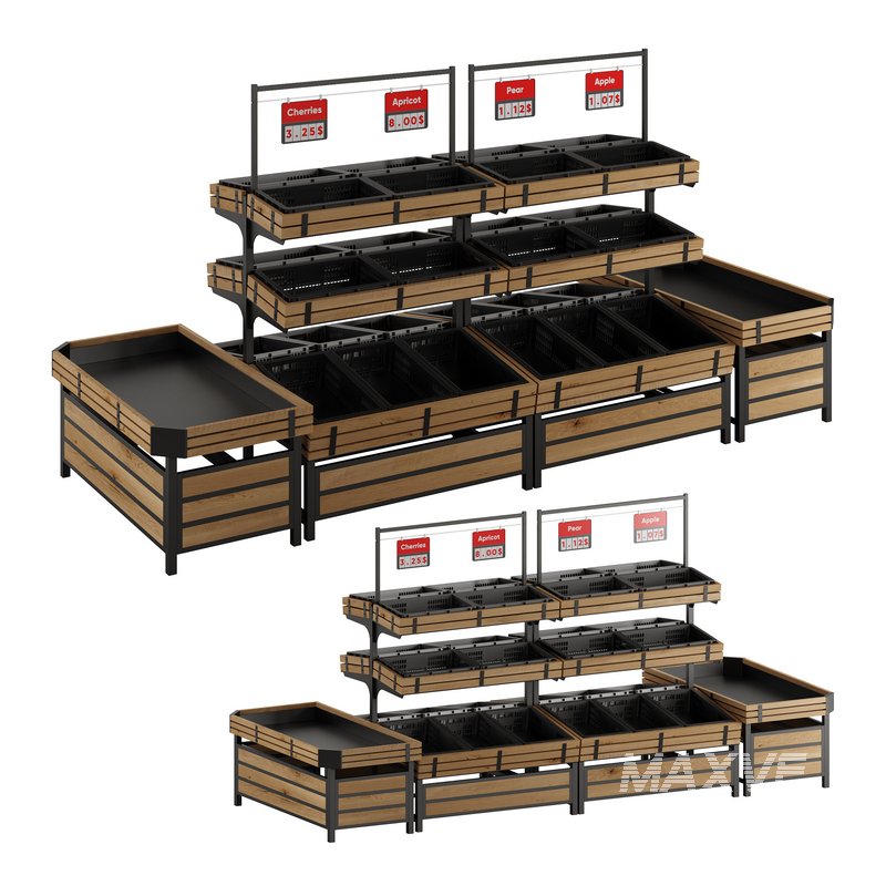 Shelves for Vegetables And Fruits Set 01 by Highbright Retail Solutions - Image 2