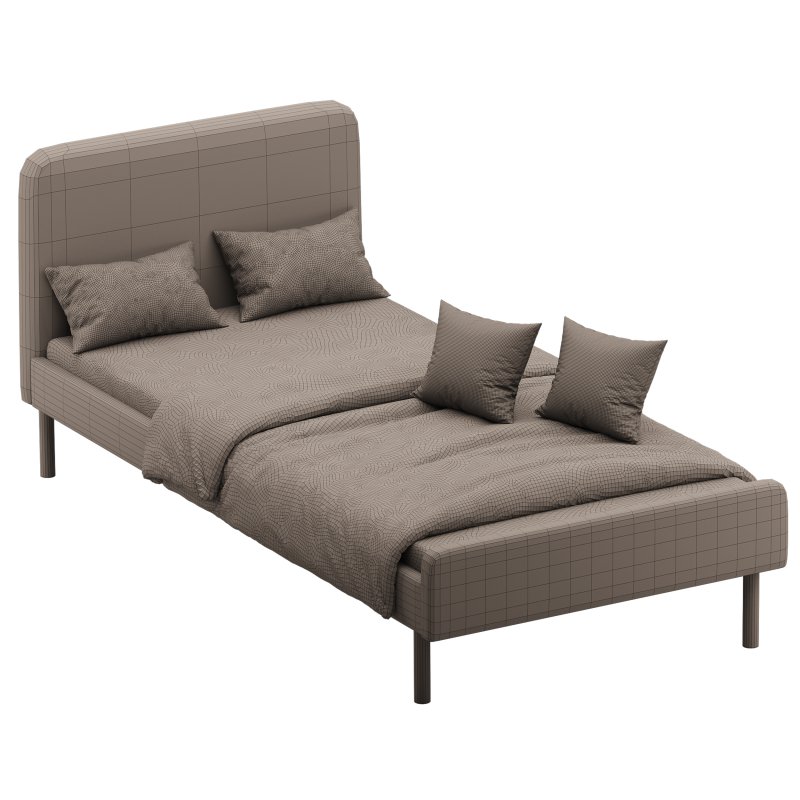 Upholstered bed frame Vissle dark grey Standard Single - Image 13