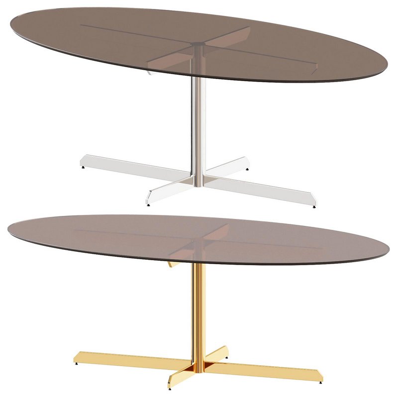 Oval glass dining table - Image 5