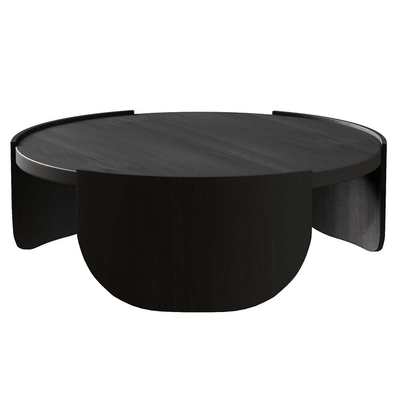 Round Coffee Table – Black - Image 1