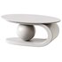 Oval White Coffee Table Low Furniture For Home - Thumbnail 2