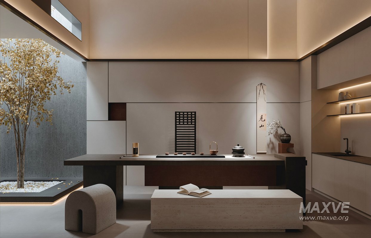 Chinese restaurant tea room hallway - Image 11