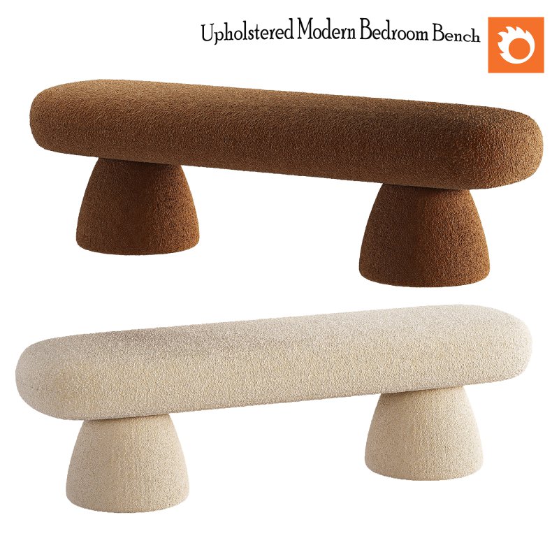 Upholstered Modern Bedroom Bench - Image 2