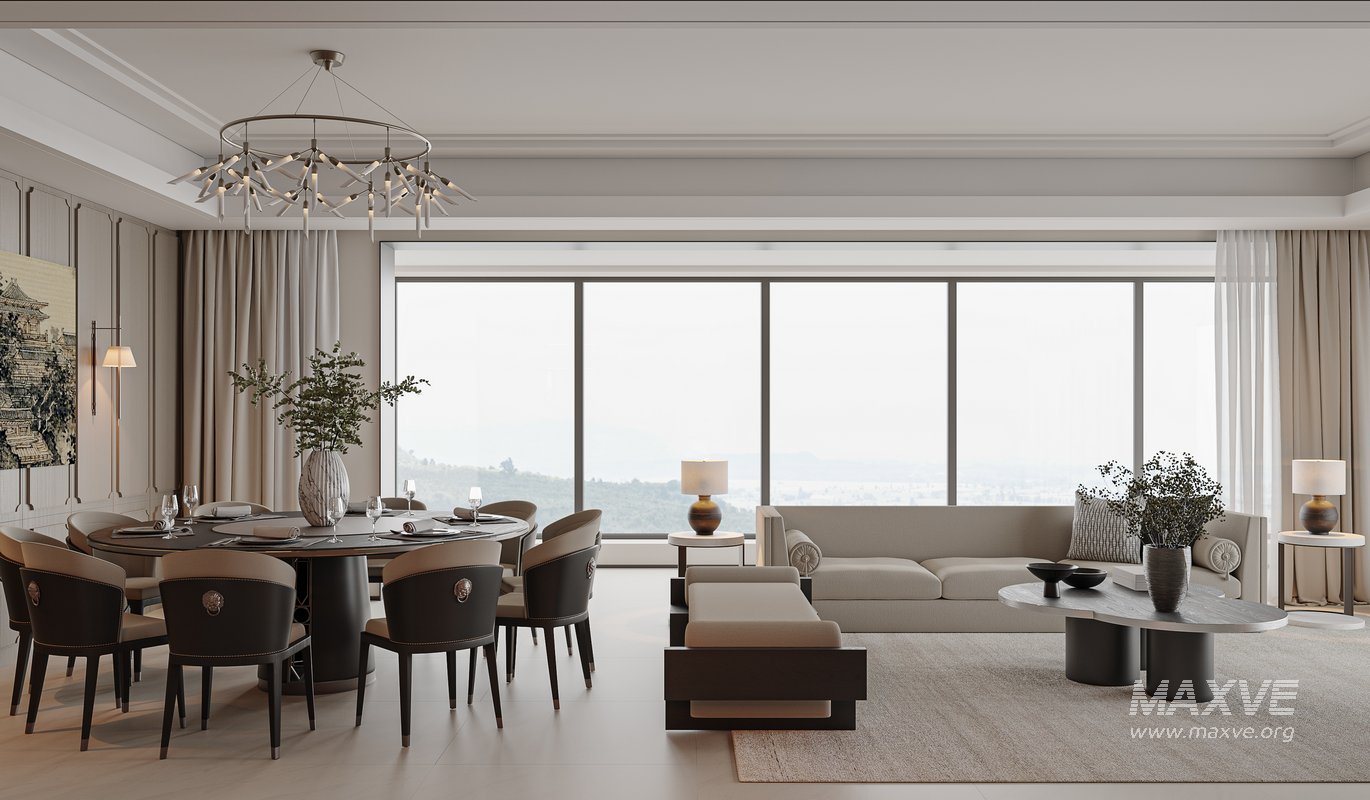 Chinese Living Room Dining Room - Image 3