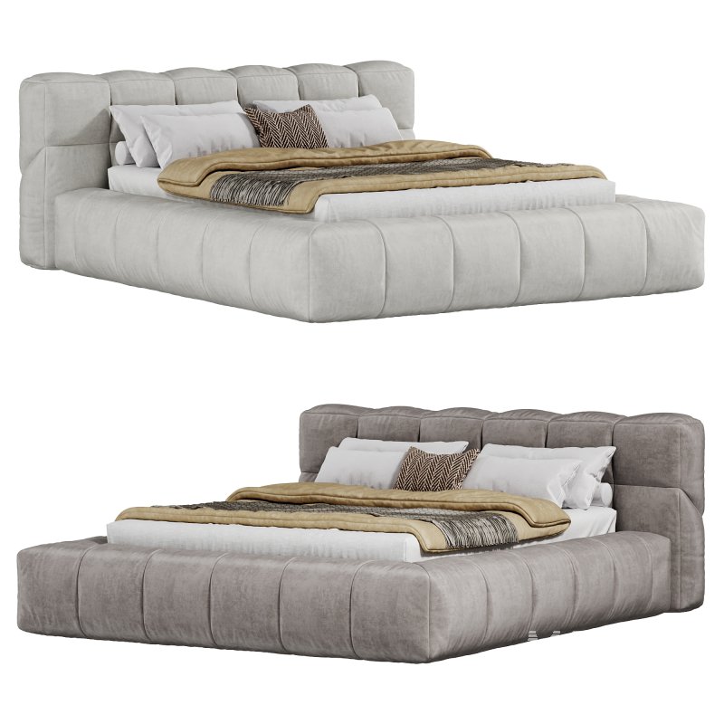 Boucle Upholstered Bed - Image 3
