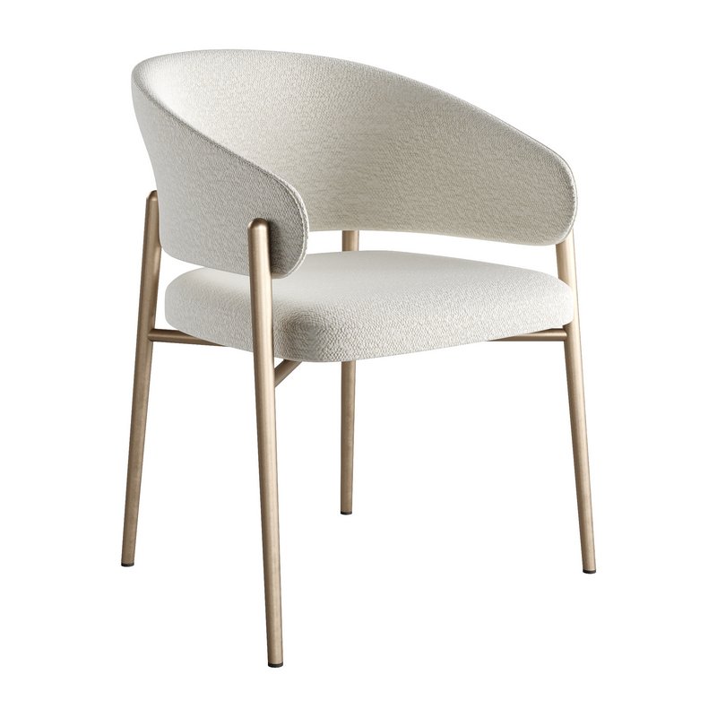 LINDA Upholstered Fabric Chair With Armrests by Marelli - Image 1