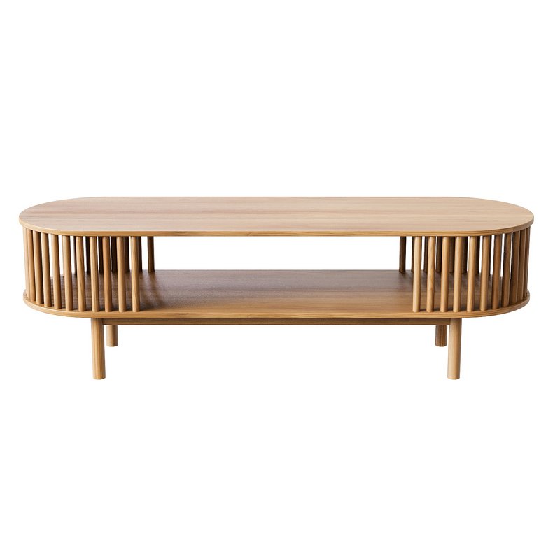 Oval Bamboo Coffee Table Natural Bamboo Coffee Table - Image 1