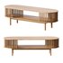 Oval Bamboo Coffee Table Natural Bamboo Coffee Table - Thumbnail 4