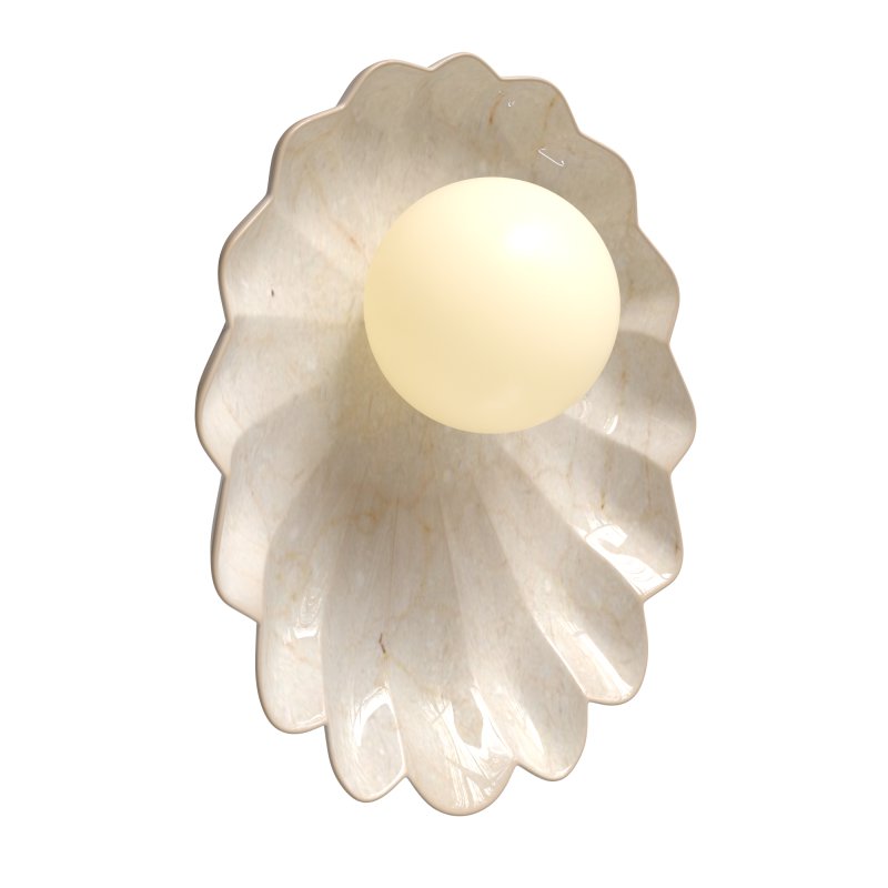 Ceramic Wall Oyster Sconce Light - Image 2