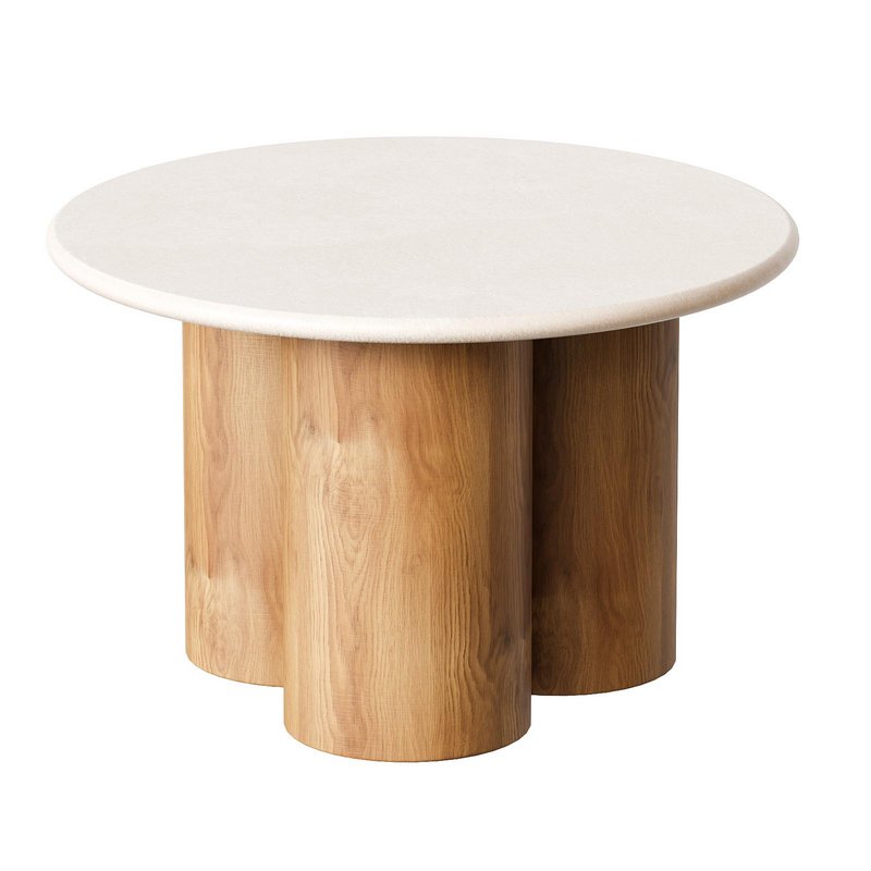 Marble coffee table set Mozo – Light oak - Image 3