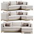 Pacific Wood Bench Chaise Sofa - Thumbnail 2