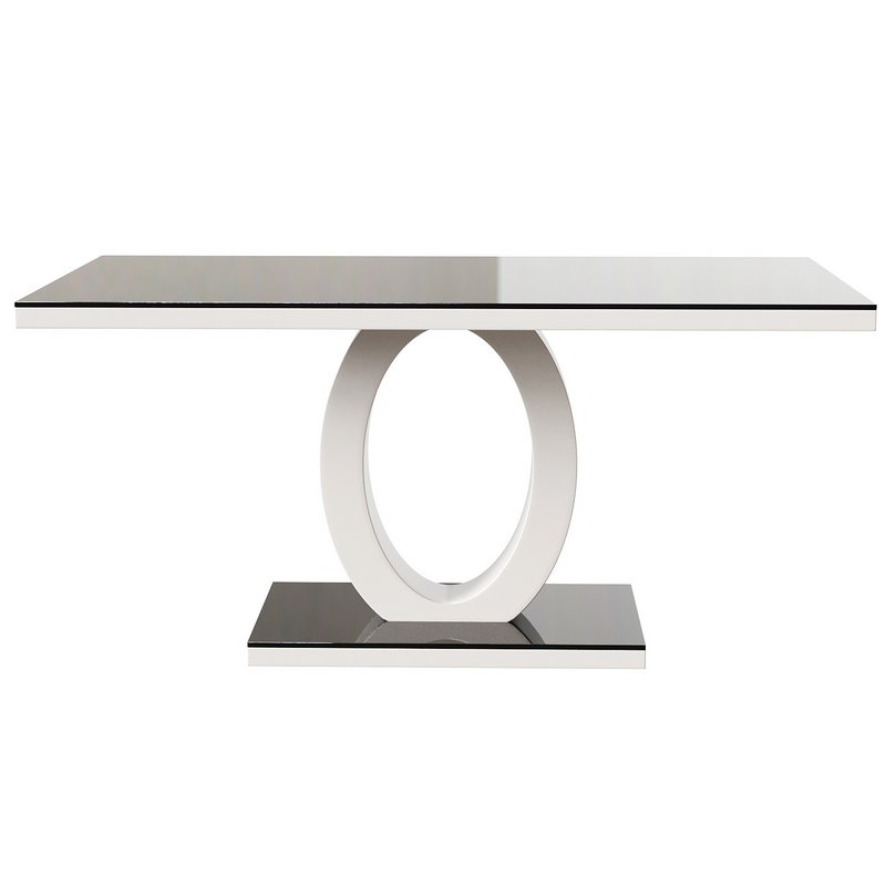 Scottsmoor Modern High Gloss Halo 6 Seater Dining Table - Image 2