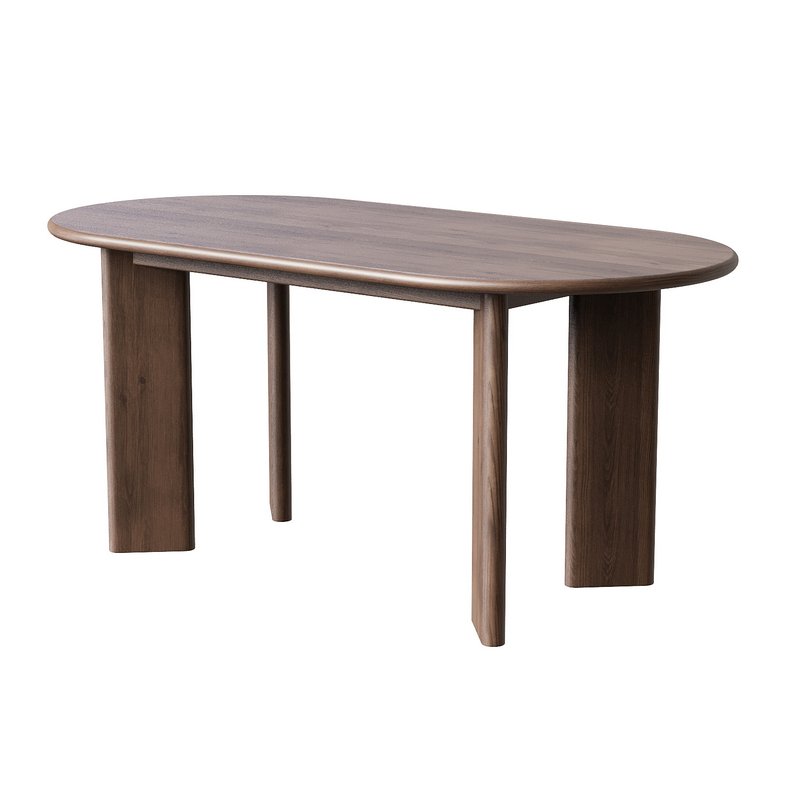 Oval Wood Dining Table - Image 3